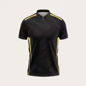 Custom Men's Sublimation Printed Stylist Jersey Polo <b>Shirt</b> Short Sleeve Turn-down Collar <b>Geometric</b> Pattern 100% Polyester. - Product Image 4