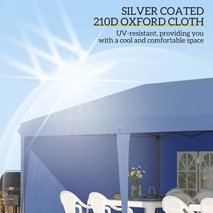 "Wedding Party <b>Tent</b> 10x20 ft Blue 4-Sided Carry Bag Outdoor <b>Canopy</b>" - Product Image 6