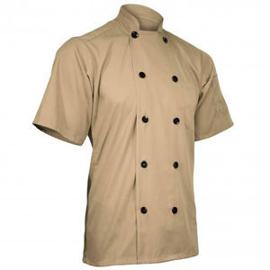 Camisas de Chef de Manga Corta, Corte Ajustado, Color Sólido, Logotipo Personalizado, Antibacterianas, Anti-UV, Uniformes Unisex para Restaurante y Bar - Product Image 1