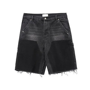 Pantalones Cortos de Mezclilla para Hombre con Diseño de Cruz de Cristal, Estilo Vintage, de Moda Urbana, de Tela Pesada, Lavados, con Pedrería, Tendencia de Verano, Súper Ventas - Product Image 1