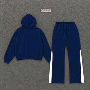 Conjunto Deportivo Personalizado Azul Marino con Sudadera con Capucha y Pantalones Jogger Estampados para Hombre, Ropa Deportiva Casual al por Mayor - Product Image 6