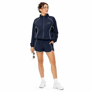 Ensemble short et coupe-vent pour femme sur mesure, en tissu Ripstop, résistant à l'eau, léger, avec logo personnalisé, fabricant OEM - Product Image 1