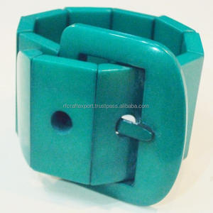 Joyería de resina de lujo de la mejor calidad, nueva moda, brazalete transparente negro, pulseras para mujeres, artesanía india RF, regalo de diamantes de perlas - Product Image 3