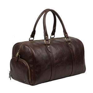 <b>Leather</b> Gym <b>Bag</b> Genuine <b>Leather</b> Large Capacity Sports Duffle with Zipper Closure for Unisex Weekend Travel Overnight Luggage - Product Image 3