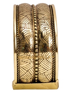 Brazaletes de oro de latón de moda Tamaño personalizado Brazalete chapado en oro Brazalete de hombre y al mejor precio - Product Image 3