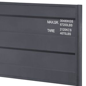 Letto matrimoniale in metallo color canna di fucile con piattaforma completa - Product Image 4