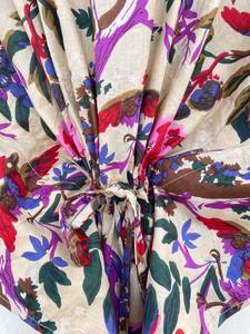 Vestido Kaftán Informal de Verano con Estampado Floral Tropical, sin Mangas, de Algodón, para Mujer, Ropa de Playa, Estilo Asia Pacífico - Product Image 4