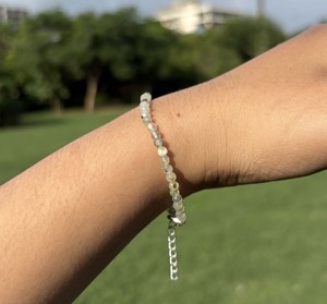 Genuine Herkimer Diamond Crystal <b>Bracelet</b> Handmade 925 Sterling Silver Minimalist <b>Beaded</b> <b>Bracelet</b> Factory Wholesale - Product Image 4
