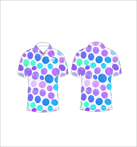 Camiseta Polo para Hombre con Patrón Circular Multicolor, Sublimación Personalizada, Manga Corta, Verano, Casual, Transpirable, Ligera, para Golf - Product Image 3