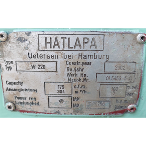 Compresor de Aire Marino HATLAPA W220 de Alta Presión, 166 M/h, 36 kW, para Sistemas de Arranque de Motores de Barcos - Product Image 6