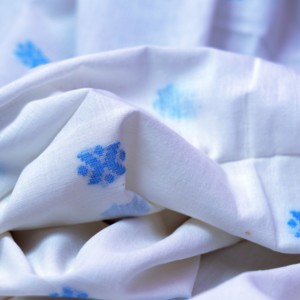 Factory Premium 100% Organic Handloom Woven White Jamdani Cotton <b>Fabric</b> Breathable 100GSM <b>Medium</b> Weight Quick Dry Eco-Friendly - Product Image 3