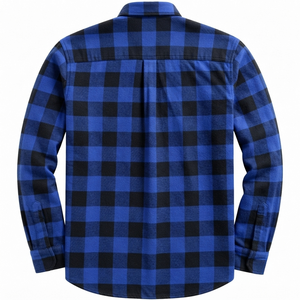 Chemise de travail en flanelle pour homme, 100% coton, durable, séchage rapide, respirante, manches longues, à carreaux, boutonnée, pour le travail en extérieur, le camping, les occasions décontractées - Product Image 2