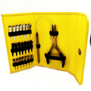 Kit d'outils pour extensions de cheveux, pinces d'installation de micro-anneaux en métal, clips et fil pour l'application et le retrait d'extensions de cheveux - Product Image 6