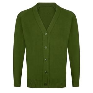 Men's Knitted V-Neck Cardigan Sweater Full Sleeve Button Closure Autumn Style Geometric Pattern <b>Brown</b> Beige Striped - Product Image 3