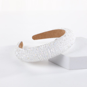 Elegant Fashion Floral Plastic Wide <b>Headband</b> 14CM for Wedding Party Women's Accessories Carton Packaging Hemasa Fashions - Product Image 1