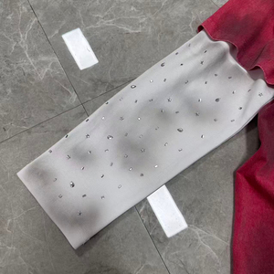 เสื้อยืดพรีเมียมผ้าฝ้ายย้อมสีสไตล์วินเทจ พิมพ์ลายกราฟิกประดับเพชรเทียม ฮิปฮอป ไซส์ใหญ่พิเศษสำหรับผู้ชาย สตรีทแวร์ - Product Image 3