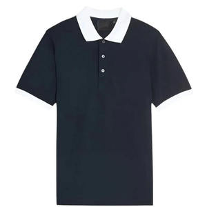 T-shirt décontracté chic pour homme, anti-plis, à manches courtes, uni, en jersey de coton mélangé 220g, léger, idéal pour l'été et les vacances - Product Image 1