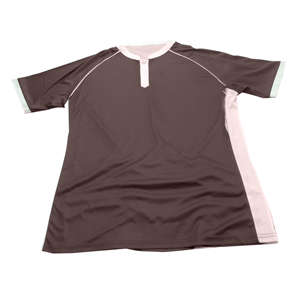 Camiseta de Manga Corta para Hombre, Cuello Redondo, Color Marrón, con Ribete en Contraste, Tejido de Poliéster, Corte Regular, Estilo Casual, Color Sólido - Product Image 5