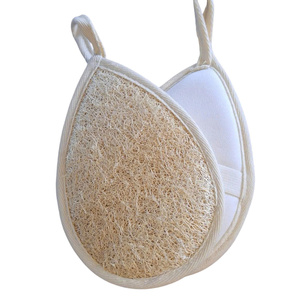 Natural Dried Loofah <b>Bath</b> Sponge Bear Shape Exfoliating Body <b>Scrubber</b> for Adults with Rope Handle Plain Style - Product Image 6