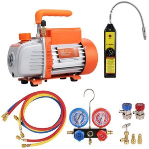 Pompa per vuoto HVAC a palette rotative monostadio da 1/4 HP 4.5 CFM per aria condizionata, kit refrigerante A/C con manometro e set di manometri - Product Image 6