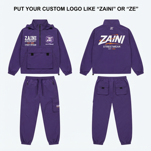 Chaqueta Deportiva Casual de Invierno para Hombre ZAINI ZI-176, 145 GSM, Poliéster Premium Tejido Transpirable, con Capucha y Logotipo Frontal Azul Personalizado - Product Image 1