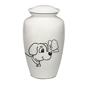 Urna de cenizas para perros, acabado brillante eterno con pintura 3D recubierta de Color HD, diseño de cachorro durmiente, urna funeraria conmemorativa para mascotas - Product Image 5