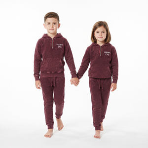 Conjunto de Sudadera con Capucha y Pantalón de Chándal de Algodón con Lavado Ácido para Niños, Unisex, al por Mayor, con Estampado Personalizado, Ropa Deportiva para Niños - Product Image 3