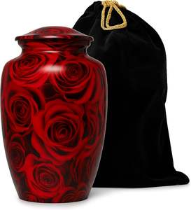 Urne funéraire artisanale en métal pour cendres humaines, 220 pouces cubes, vase de table personnalisé, OEM - Product Image 3