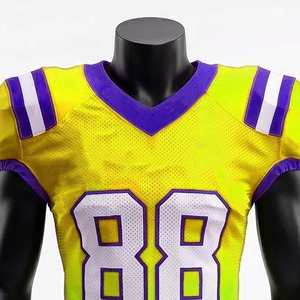 Jersey de Fútbol Americano Personalizado de Alta Calidad, Estilo Moderno, Manga Corta, Impreso, Hecho de Poliéster, Corte Regular, Panel Liso, para Práctica - Product Image 5