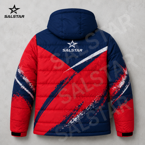 Men <b>Winter</b> Puffer Jacket Custom Printed Hooded Quilted Down Jacket <b>Waterproof</b> Outdoor Warm Fashion Casual <b>Coat</b> OEM Manufacturers - Product Image 5