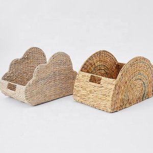 Paniers de rangement de jouets en forme d'arc-en-ciel nuage de jacinthe d'eau élégants pour la décoration de chambre d'enfants OEM tissés à la main du Vietnam - Product Image 1