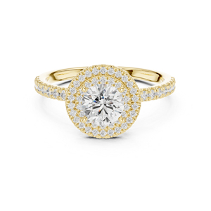 แหวนเพชรทรงกลมทองคำขาว 14K สำหรับผู้หญิง |   ของขวัญวันครบรอบ |   เพชรที่เพิ่งเพาะเลี้ยง - Product Image 3