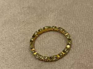 Bague éternelle complète en moissanite taille poire et taille ronde, en argent 925 original plaqué or, idéale pour un cadeau de fiançailles ou d'anniversaire pour la mariée - Product Image 6