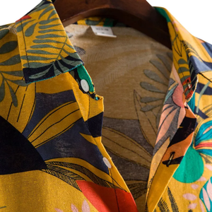 Chemise d'été décontractée pour homme à manches courtes, motif floral imprimé en 3D, design carte, en satin, nouvelle collection, vente en gros, vêtements de plage - Product Image 3
