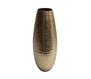 Grand vase en métal martelé, vase de sol moderne doré, vase décoratif pour fleurs, centre de table de luxe pour la décoration de la maison, de l'hôtel et des mariages, élégant. - Product Image 4