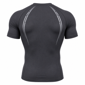 Custom Men's Compression T Shirt Quick Dry Sports Base <b>Layer</b> Gym Running Fitness Athletic Performance Tee OEM ODM - Product Image 5