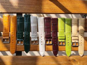 OEM ODM pour bracelets de montre intelligents de luxe en cuir 18 mm 19 mm 22 mm, fermoir papillon réglable, bracelet de montre professionnel - Product Image 5