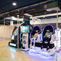 2024 Usine Offre Spéciale Directe 9D Réalité Virtuelle Arcade Machine Oeuf Chaise pour 2 Joueurs Populaire Commercial VR Simulateur Gym Utilisation