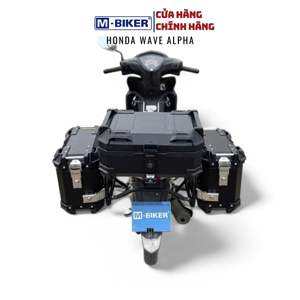 Porte-bagages arrière M Biker Honda Wave Series, accessoires pour moto, pour un transport pratique de marchandises et de bagages à l'arrière - Product Image 4