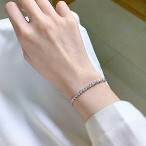 Pulsera de Moissanita Duradera con Baño de Rodio, No se Deslustra, Regalo para Uso Diario - Product Image 5