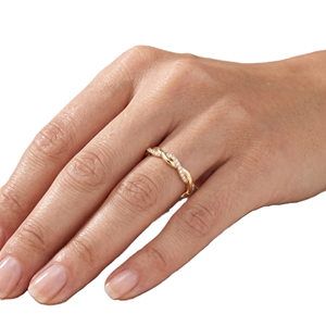 แหวนเพชรทรงกลมเพาะเลี้ยงในห้องปฏิบัติการ ทองคำแท้ 14K 18K ดีไซน์หรูหราสำหรับทุกโอกาส แหวนหมั้นแบบเต็มวง ทำมือ ดีไซน์เกลียว - Product Image 5