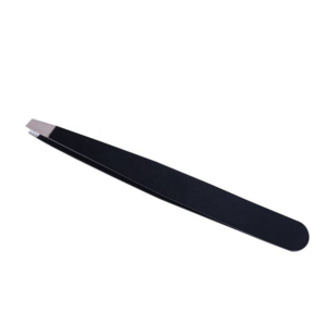 4PCS Black Powder Coated Stainless Steel Slant Tip Eyebrow Tweezers Set <b>Precision</b> Hair Removal Beauty <b>Tools</b> OEM - Product Image 1