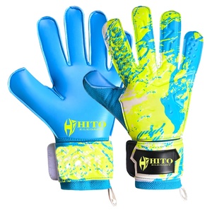Fabrication de gants de gardien de but personnalisés, paume avant en latex allemand de 4 mm, dos en silicone imprimé, enroulement du pouce négatif - Product Image 1