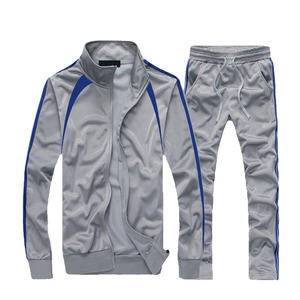 Chándal Unisex Azul Marino con Capucha, Cierre de Cremallera, Bolsillos Laterales, Ropa Casual de Invierno, Poliéster/Algodón, Forro Polar de Secado Rápido, 2 en 1, Sólido - Product Image 3