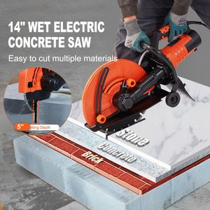 Sierra Circular Eléctrica para Concreto de 16 Pulgadas, Motor de 3200 W con 5 Profundidades de Corte Ajustables, Disco de Corte Húmedo Incluido - Product Image 6