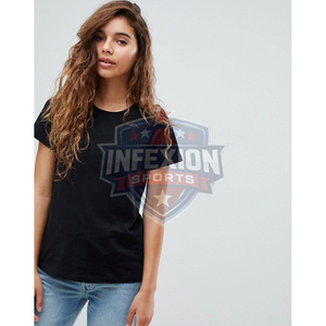 เสื้อยืดคอกลมผ้าฝ้ายสำหรับผู้หญิง ทรงปกติ สีพื้น ลำลอง แขนสั้น ระบายอากาศได้ดี เหมาะสำหรับทุกฤดูกาล - Product Image 3