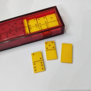 Juego de Dominó Profesional de 28 Piezas Hecho a Mano con Resina Ecológica de Color Natural, Números Educativos, Doble Seis - Product Image 5