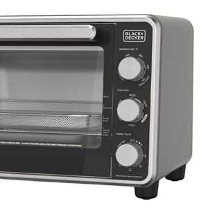 Forno Tostapane Digitale con Friggitrice ad Aria, 6 Fette, in Acciaio Inossidabile, con Cestello, Teglia e Griglia, Interfaccia Francese, Spina USA - Product Image 2