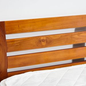 Modern King Size Solid Indonesian Teak <b>Bed</b> Frame Featuring Minimalist Tapered <b>Legs</b> and Durable Handcrafted Construction <b>for</b> Mast - Product Image 3