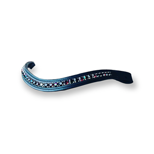 Banda de cejas de cuero ecuestre de calidad superior con decoración de diamantes de imitación marrón oscuro y negro Proveedor de fabricante - Product Image 4